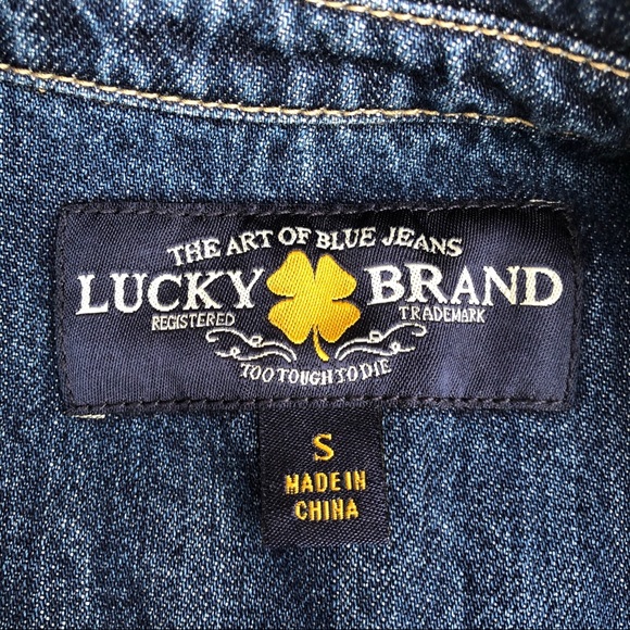 Lucky Brand Denim Dress With Raw Hem size Small - Picture 7 of 7